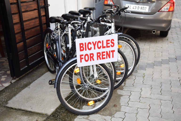 Bicycle rent in fort kochi